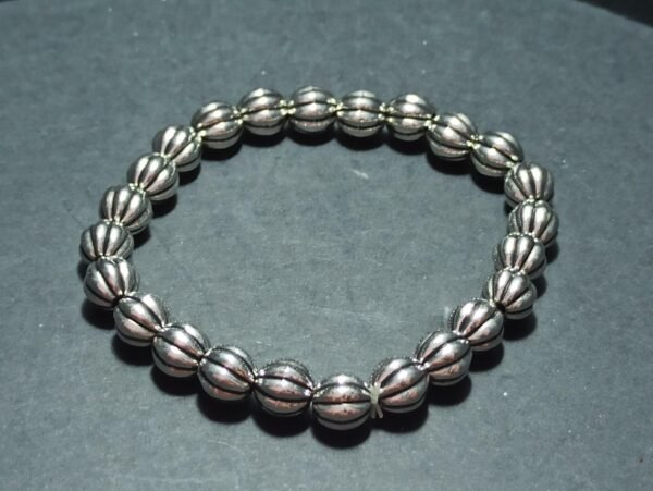Bracelet perles métallisées