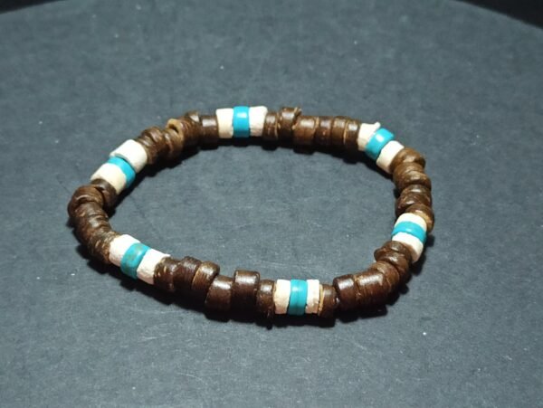 Bracelet perles bois multicolore
