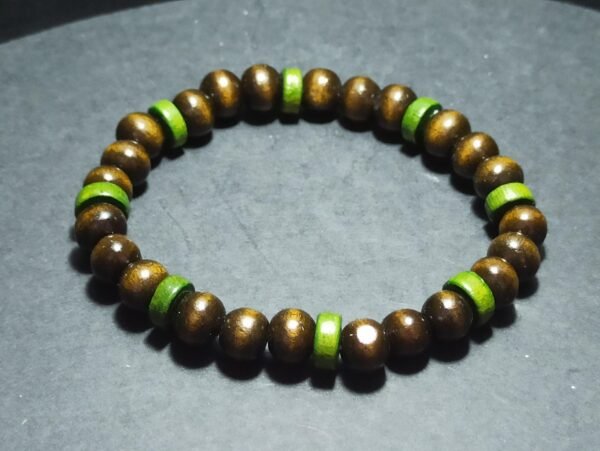 Bracelet perles bois multicolore