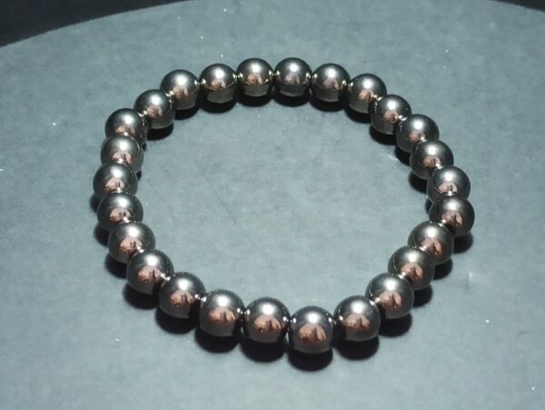 Bracelet perles métallisées