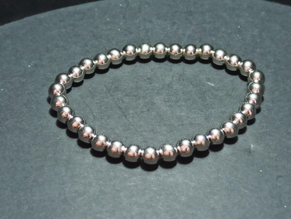 Bracelet perles métallisées