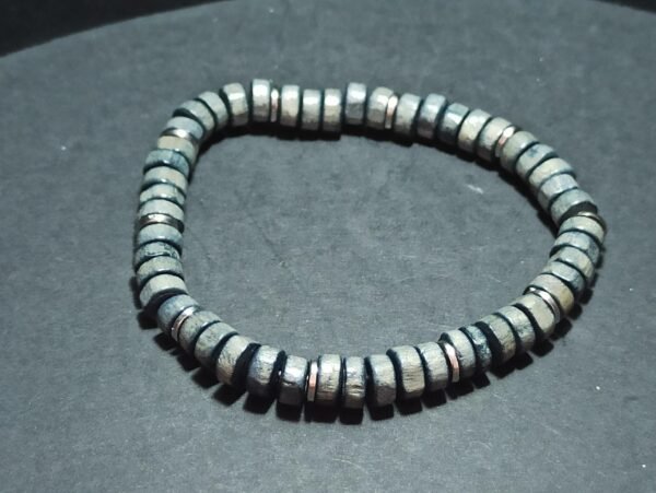 Bracelet perles bois vert