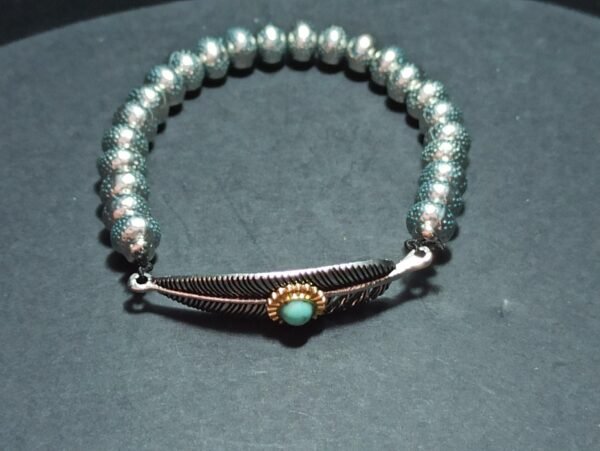 Bracelet plume pierrée